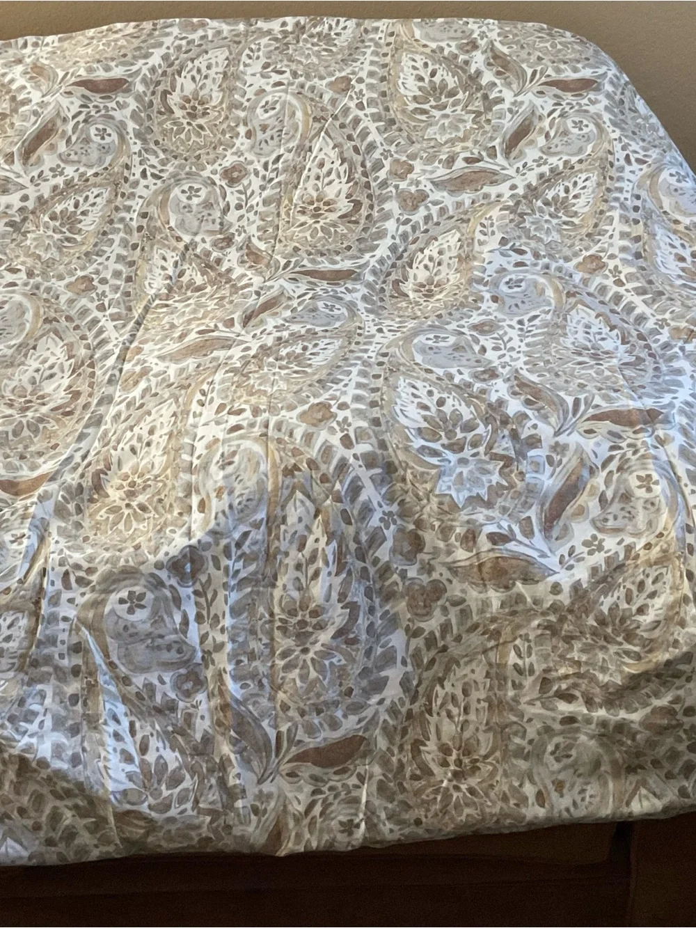 Ralph Lauren Naomi Tan Paisley KING Duvet Cover Set 3 Pieces